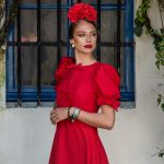 Vestido rojo moñas