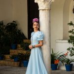 Vestido celeste claro