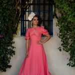 Vestido salmón rosado