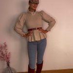 Blusa de pana beige