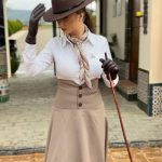 Pañuelo estampado bocado tonos marrones